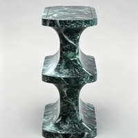 Mesa Consola de Lujo, Mesa de Entrada de Mármol Verde, Muebles de Pasillo para Decoración de Entrada de Villa, Hogar de Lujo