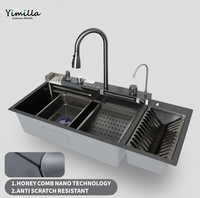 Évier de cuisine intelligent en acier inoxydable avec affichage numérique LED, multifonction, cascade moderne, nouvelle édition 2026