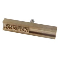 Set Stempel Huruf & Angka Kulit T-Slot yang Dapat Dipindahkan, Logo Kustom Inisial pada Cetakan Kuningan, Bahan Cetak Mesin Hot Foil Stamping