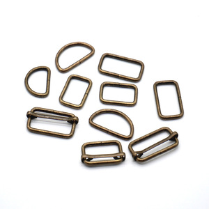 Adjustable Brass Square <b>Buckle</b> D Ring Vintage Bag <b>Strap</b> Connector Hardware Accessories - Product Image 1