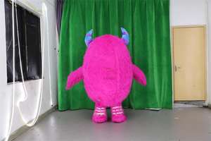 Costume de mascotte gonflable personnalisé de couleur rouge orange bleu, monstre de dessin animé de la mer, monstre cookie, costume de monstre à un seul œil, costume de Monsters Inc à louer - Product Image 3