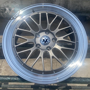 ล้อปลอมแปลงโมโนบล็อค viaol หน้า<span class=keywords><strong>สี</strong></span><span class=keywords><strong>เทา</strong></span> + ลิปสเต็ปขัดเงาพร้อมหมุดย้ำเหมาะสำหรับ BMW 5X120 Audi VW 5x112รุ่นเทสลา - Product Image 5