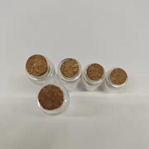 In Stock 5ml/10ml/15ml/20ml/50ml Transparent Glass Wishing Drifting <b>Bottle</b> Small <b>Bottle</b> With Wooden <b>Cork</b> Cap Gift Tube <b>Bottle</b> - Product Image 2