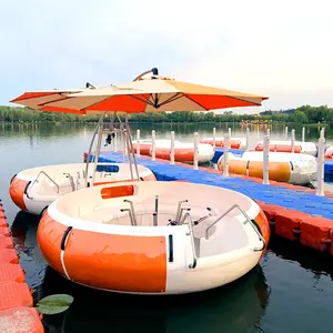 Great earning machine water park equipment electric pleasure boat 12 seats floating bbq donut boat for sale