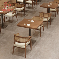 Canapé personnalisé pour café, restaurant rapide, café commercial, banquette de restaurant en bois, mobilier de restauration, ensemble table et chaises