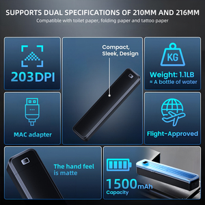 Stampante Termica Portatile Wireless A4 Senza Inchiostro 1500mAh <span class=keywords><strong>per</strong></span> Interfaccia Telefono <span class=keywords><strong>Computer</strong></span> Viaggio App Gratuita Garanzia 2 Anni - Product Image 3