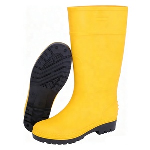 Bottes de pluie en PVC jaunes lé<span class=keywords><strong>g</strong></span>ères, antidérapantes, résistantes aux produits chimiques et à l'huile, non sécurisées, hauteur genou, avec logo, <span class=keywords><strong>prix</strong></span> d'usine, certifiées CE - Product Image 2