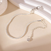 Bracelet Ciel Étoilé en Acier Inoxydable Plaqué Argent, Design Simple et Élégant, Étanche et Inaltérable pour Femme TGSL4338