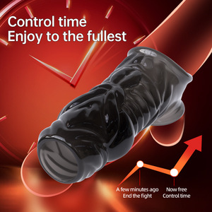 Anneau en silicone TPE inspiré des dents de loup pour hommes Jouets sexuels Garde allongeante douce Retenue du scrotum Retard de verrouillage Godes de massage inspirés - Product Image 3