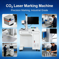 Machine de marquage laser CO2 30W 60W avec module rotatif pour bois, cuir, contreplaqué, plastique, caoutchouc
