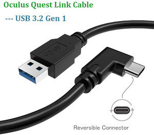 5 Meter 6m 16.5 Foot Type C 90 Degree Right Angle Vr <strong>Cable</strong> for Oculus Quest 2 <strong>Link</strong> Vr Data <strong>Cable</strong> - Product Image 3