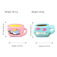 Pince à cheveux en forme de tasse de thé rose en acétate, motif requin, mignonne et féminine, pour chignon, accessoires de mode pour femmes