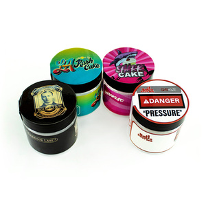 2 Oz 4 Oz 8 Oz Pots en plastique transparents pour animaux de compagnie avec bouchons doublés noirs lisses 12 Oz 16 Oz - Product Image 1
