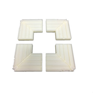 Supports d'angle en plastique Huayi Parts HY3 blancs pour cadre de porte d'armoire, accessoires d'ameublement - Product Image 1