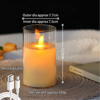 Bougie électronique LED en plastique avec télécommande, effet de flamme vacillante réaliste, sans fumée, idéale pour Noël, mariages et décoration intérieure romantique