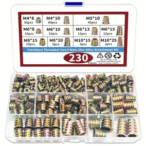 Tuercas Roscadas para Muebles de Aleación de Zinc, Kit Surtido de 230 Piezas Métricas M4 M5 M6 M8 M10 - Product Image 5