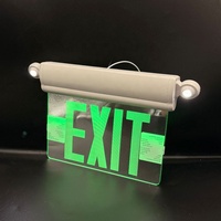 Luminaire de sortie à éclairage périphérique EM Combo CR-7144, boîtier ABS ignifuge, indicateur rouge-vert, adapté aux bâtiments des États-Unis et du Canada