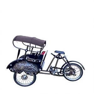 Modelo Decorativo en Miniatura de Bicitaxi (Rickshaw) de Metal y Hierro Hecho a Mano, para Decoración del Hogar y Recuerdos - Product Image 2