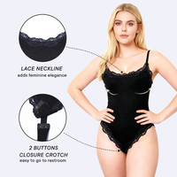 Combinaison dos nu en dentelle LYNMISS, combinaison plongeante avec soutien-gorge intégré, combinaison sculptante en dentelle pour femmes, sculpteur doux