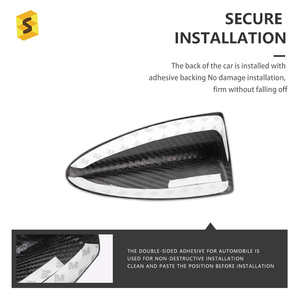 ES 3k fibre de carbone Auto accessoires Turing pièces décoration <span class=keywords><strong>aileron</strong></span> de requin antenne couverture pour <span class=keywords><strong>BMW</strong></span> F20 <span class=keywords><strong>F21</strong></span> G08 X3 F15 F16 F16 - Product Image 6