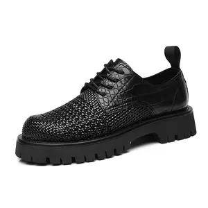 UP-1360J Men Dress Leather Formal Shoes 2023 Spring Increase Heel 6 8 10cm Man Office Shoes