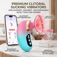 Vibrateur à succion rechargeable par USB, télécommande par application, stimulation multi-points du clitoris, jouet de plaisir pour adultes, jouets sexuels pour femmes