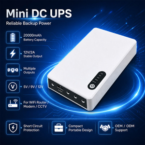 Batterie de secours mini UPS DC au lithium monophasée 20000mAh 12V2A pour routeur WiFi, caméra CCTV, modem - Product Image 2