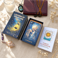 Cartes de Tarot Célestes Personnalisées en Gros, Jeu de 78 Cartes Galaxie Cosmique avec Guide, Papier 400GSM, Portable, Écologique, OEM ODM