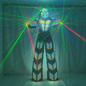 LED Robot Suits For Adults Luminous Kryoman Robot Suit For Performance Illuminated Stilts Clothes By David Guetta