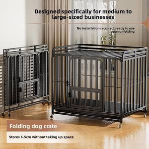 ลังสุนัขพับได้มีล้อได้รับการรับรอง CE สำหรับการเดินทางที่บ้านจำนวนมากปรับแต่งขนาดได้ทำความสะอาดง่าย - Product Image 2