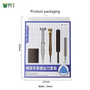 BST-8017 <span class=keywords><strong>Kit</strong></span> d'outils de réparation de montre bricolage 6-en-1 pour <span class=keywords><strong>Apple</strong></span> IWatch comprend un accessoire de lien de bande de tournevis à levier pour le démontage OEM - Product Image 6