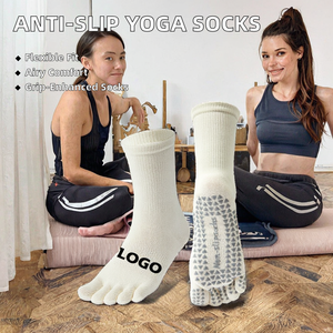 थोक विरोधी पर्ची बुना हुआ सांस लेने योग्य फिटनेस स्पोर्ट्स महिलाओं के लिए कपास क्रू को मोदेता है योग अनुकूलित डिजाइन - Product Image 2