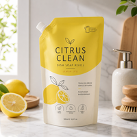Recharge de lessive pour bébé 500 ml, fini mat, sans parfum, hypoallergénique, à base de plantes, emballage écologique SUP