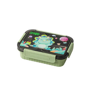 Stainless Steel Lunchbox 800-1000ml With Sealed <b>Compartments</b> For Office And Students Pink Blue Green Purple Cartoon Pattern - Product Image 4