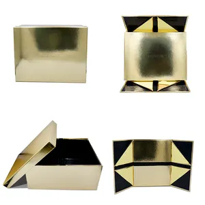 Carton Jewelry Boxes Gift Paper Box Luxury Rigid Cardboard Gold Paper Packaging Gift Box Set For Ornament