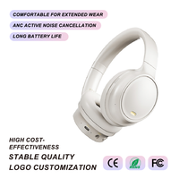 Casque à réduction de bruit active Feedforward 36 dB, 40 mm, 32 ohms, 50 h de musique, 45 h de conversation, mode jeu 38 ms, prise jack 3,5 mm, vente en gros OEM ODM