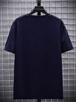 T-shirt décontracté pour homme à col rond et manches courtes avec imprimé tête de taureau, personnalisable par l'usine de confection. F10