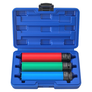 3 Pc Universal Fit Car Tire <b>Socket</b> Set 17mm CR-V <b>Extension</b> for Wheel Nut Removal Repair Tools - Product Image 1