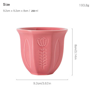 Caldo-vendita 100ml 180ml 250ml goffrato <span class=keywords><strong>tulipano</strong></span> stile arabo in ceramica caffè e tè lavastoviglie e microonde regalo sicuro - Product Image 5