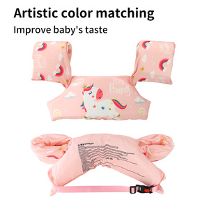 <span class=keywords><strong>Chaleco</strong></span> Salvavidas para Bebés, No <span class=keywords><strong>Inflable</strong></span>, con Anillo de Brazo, Alta Flotabilidad, Cinturón Ajustable, Botón de Deslizamiento para Niños, Chaqueta de Natación para Niños, Verano - Product Image 6