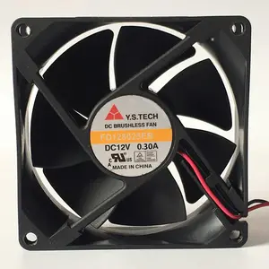 Taiwan Y.S.TECH Yuanshan 8025 8Cm 80X80X25MM 12V 24V 48V 0.30A Bola Ganda 2-Wire Cooling Fan FD128025EB