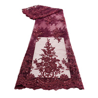 Usine directement vente perle Tube perles broderie Sequin brodé tissu maille dentelle robe de mariée tissu pour robe de mariée