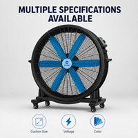 Ventilateur sur pied industriel HVLS silencieux et oscillant de 1,5 m, 220 V, pour salle de sport, à grande vitesse et portatif