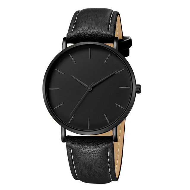 Men Fashion Ultra Thin Watches Simple Men Business Leather Belt Quartz Watch Casual Watch for Man Relogio Masculino