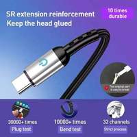 Cable USB Tipo C de Nailon Trenzado 3A de Carga Rápida para iPhone 13 14 Pro Max para Uso con Computadora, Precio de Fábrica