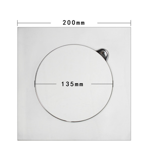 Hiện Đại <span class=keywords><strong>8</strong></span>-Inch Thép Không Gỉ 304 Sàn Cống Chống-Mùi Ba-Mảnh Vuông Phong Cách Với Côn Trùng Máng Xối Cho Khách Sạn Và Bệnh Viện - Product Image 1