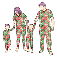 Nouveaux pyjamas de Noël personnalisables pour la famille, en coton, imprimé Noël, pour adultes, femmes, hommes, enfants, ensemble de pyjamas assortis en bambou de haute qualité