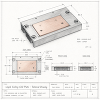 Plaque froide en cuivre et aluminium à haute conductivité thermique, refroidissement liquide de précision CNC pour IGBT, laser, EV, OEM