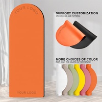 Tapete de Yoga Sansd Ecológico, Natural, Ovalado, Color Naranja Brillante, Personalizado, Color Beige Nude, de Poliuretano, Antideslizante, de Goma, con Logotipo Personalizado