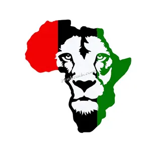 מותאם אישית t חולצה לוגו עיצוב לחיות מחמד סרט DTF זול מדבקת אפריקה מפת האריה חום עיתונות העברות